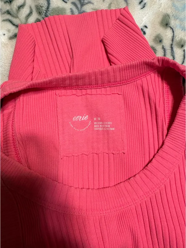 Aerie Pink Tank Top Ribbed - Image 3