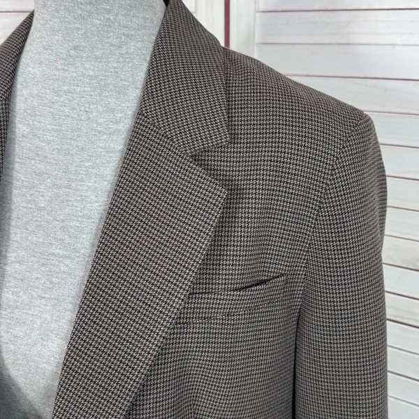 Gap Oversized Blazer Women Small‎ Brown Houndstooth Knit Jacket Heritage Preppy - Image 5