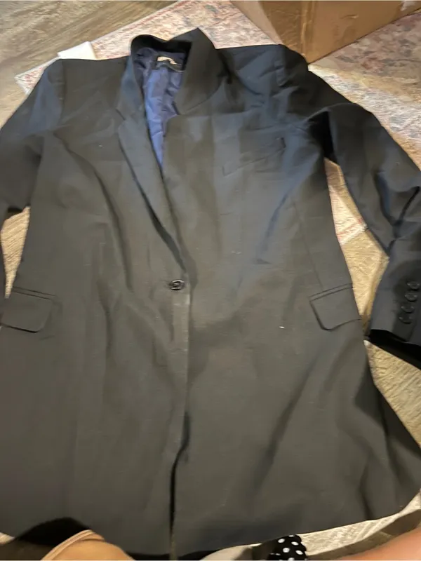Reformation Classic Black Single-Button Women's Blazer Coat - Image 5
