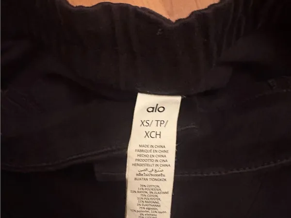 Alo Yoga Black High-Waist Risk Taker Trouser XS - Image 6