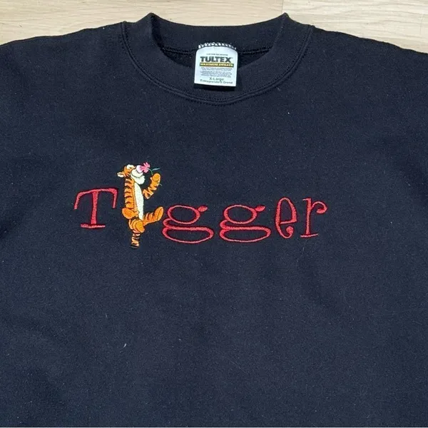 Vintage Tultex Disney Tigger Pullover Crewneck Sweatshirt Unisex XL - Image 2