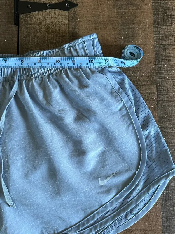 Nike Dri-FIT Running Shorts Women's Medium light blue Drawstring Lined Athletic - Image 9