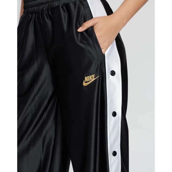 Nike Glam Dunk Popper Pants Black Satin Snap Side‎ Wide Leg XS CI9972-010 - Image 2