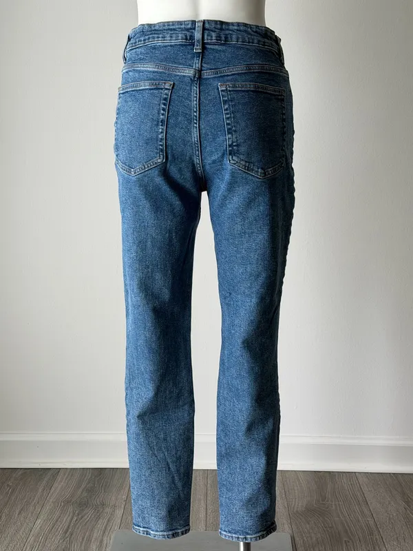 H&M Classic Blue Stretch Straight Leg Jeans - Image 8