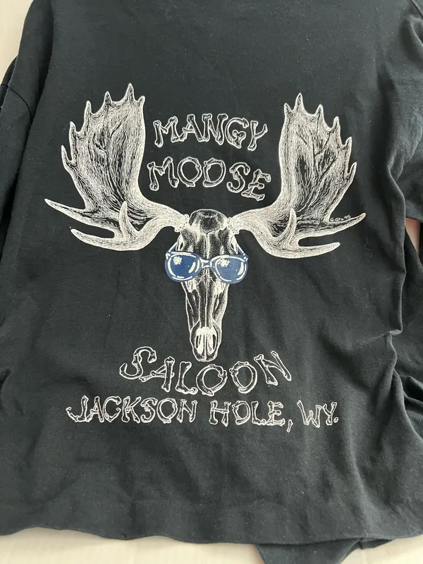 Gildan Mangy Moose Long Sleeve Cropped T Shirt - Image 3