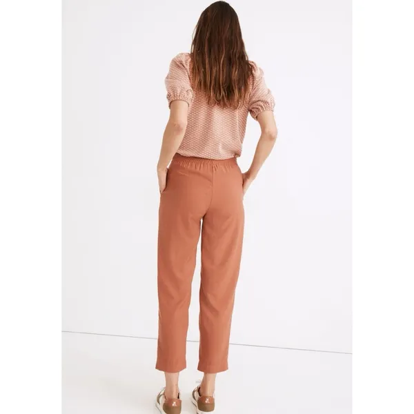 Madewell Drapey Track Trousers in Weathered Brick Size Large - Image 2