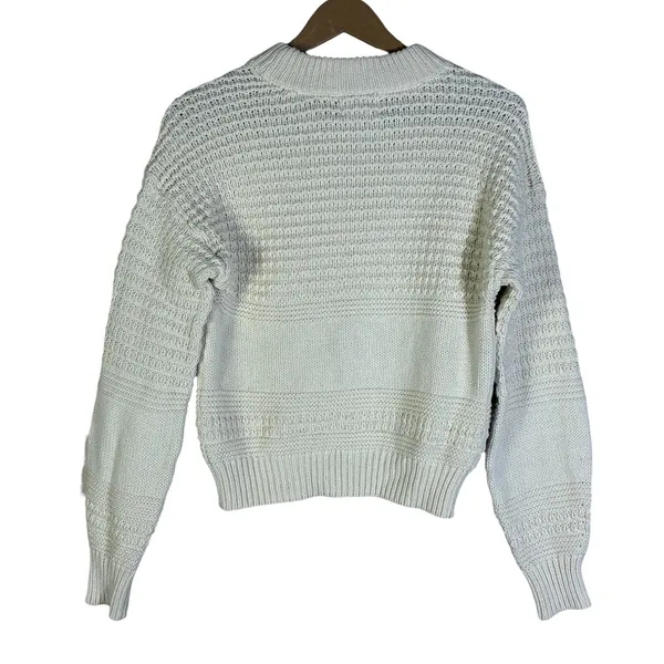 Universal Thread Cotton Knit Sweater Womens XS Cream Cozy Clean Girl Minimalist - Image 5