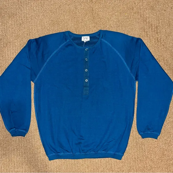 NWT 80’s Vintage Shoulder Pads Gap Crewneck Snap Sweatshirt - Image 11