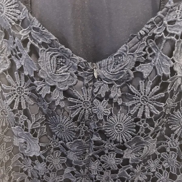 NWT Lulus Full Circle Navy Blue Lace Backless Mini Dress Size M HoCo Prom Formal - Image 6