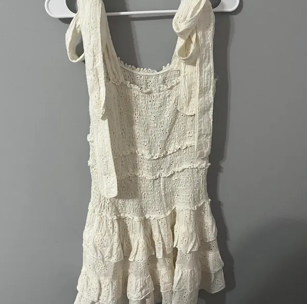 Spencer and Ella Mini Cream Dress - Image 2