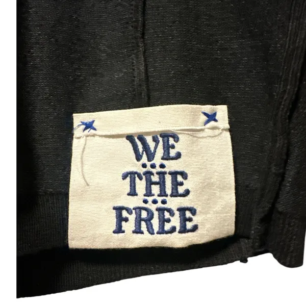 We The Free Free People Mock Neck Top – NWOT Charcoal Exposed Seam (Size XS) - Image 8