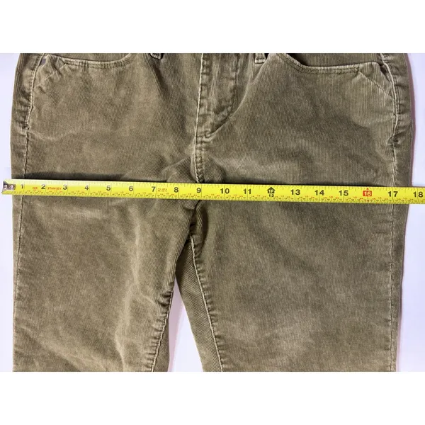 JAG Olive Green Corduroy Pants Women Straight Leg Stretch Y2K Western Glove Work - Image 6