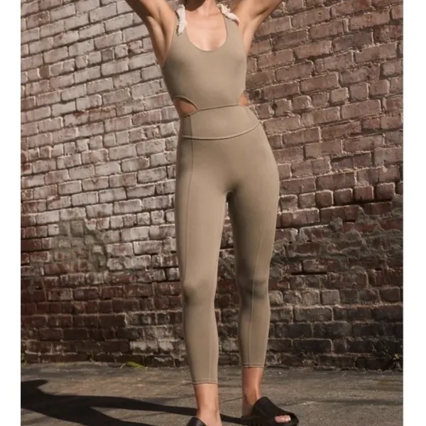 FP Movement Size-L by Free‎ People Women's Jumpsuit My High Beige - Image 3