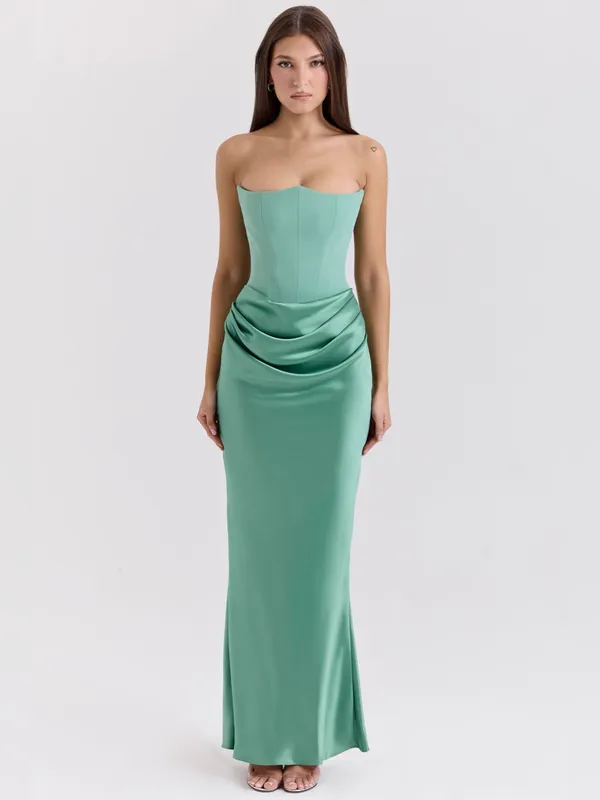 House of CB ‘Persephone’ Jade Strapless Maxi Dress NWOT size M D-DD - Image 9