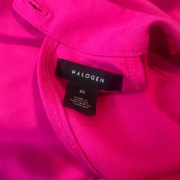 Halogen Hot Pink Knit Twist Front Halter Top - Image 8