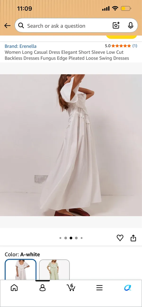 Amazon Elegant Short Sleeve Low Cut Backless Dress - Image 2