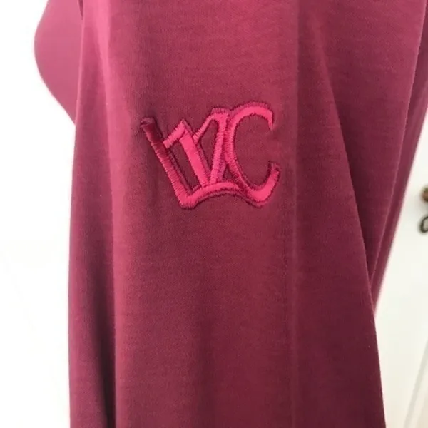 Burgundy‎ Quarter Zip Pima Cotton Golf Sweatshirt - Image 5