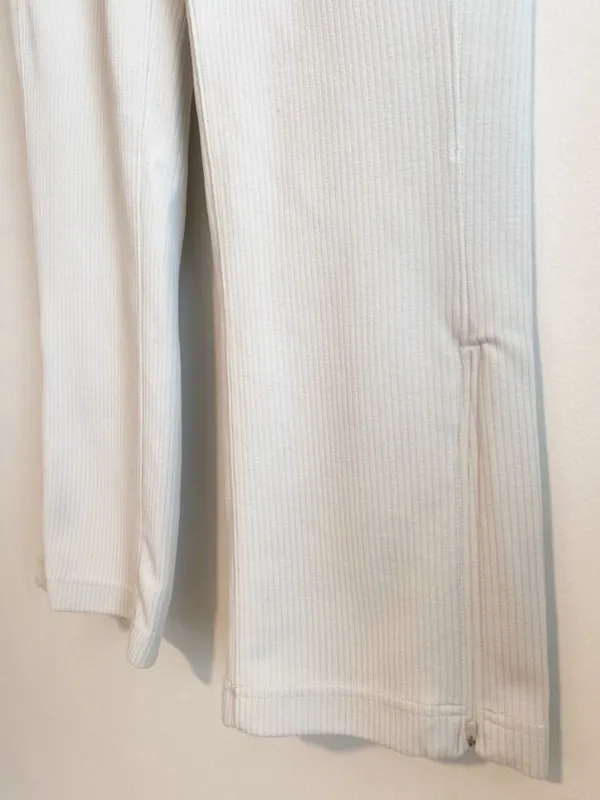 Lululemon Ribbed Softstreme Zip-Leg High-Rise Cropped Pants 25" in Bone Size 10 - Image 10