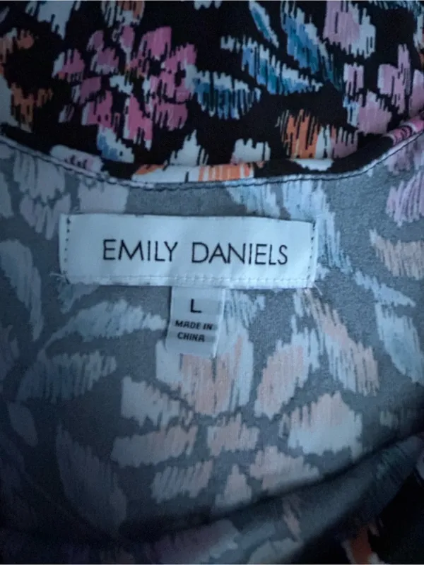 Emily Daniels Women’s Floral Maxi Sundress in Black Pink & Teal Flowers LG - Image 8