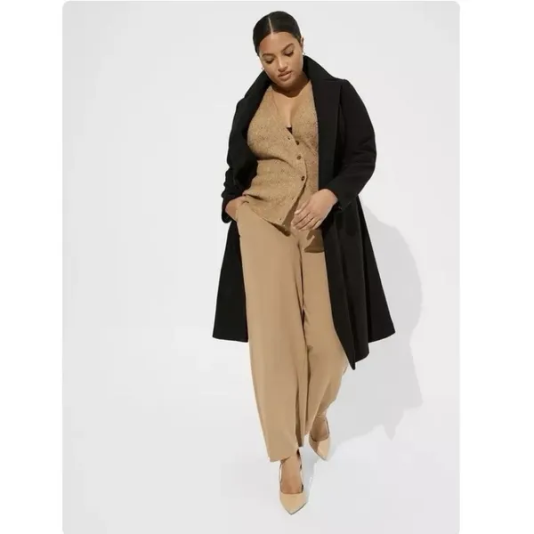 NWT Torrid Beige Vegan Cashmere Button Up Cardigan Sweater‎ Size 1X - Image 2