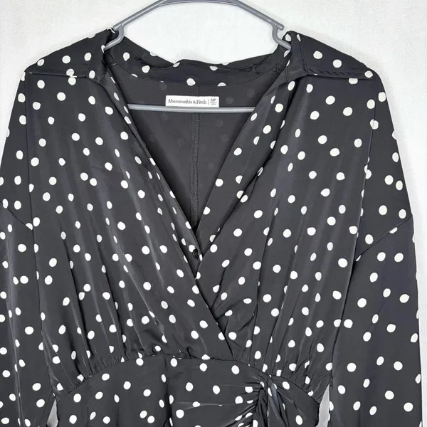 Abercrombie & Fitch Black Polka Dot Mini Dress - Image 4