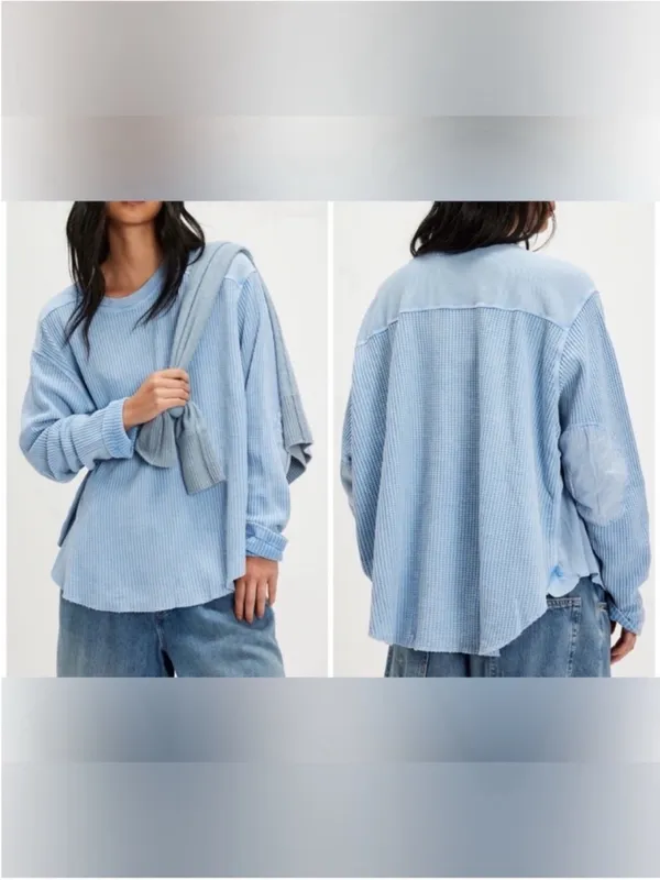 NWT Free People FP One Blake Thermal - cornflower blue - Small - Image 2