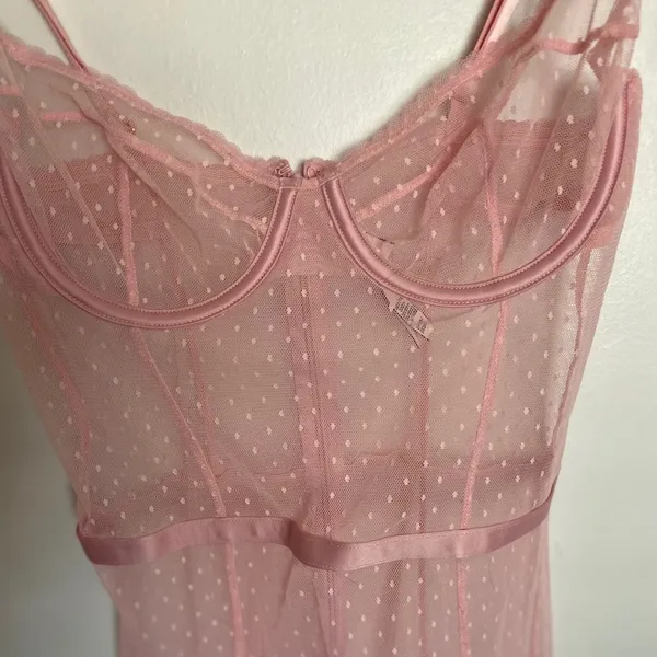 Victoria's Secret Swiss Dot Mesh Corset - Image 5
