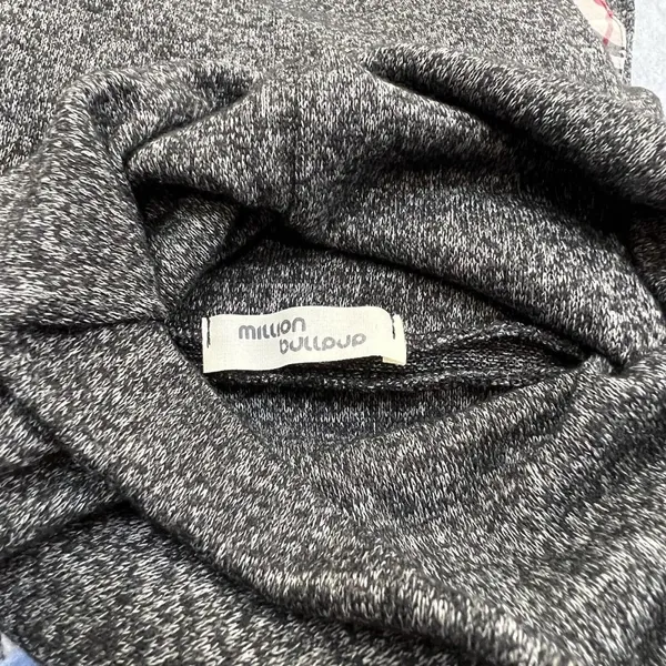 Million Bullpup Sweater with Elbow Patches Gray Tunic Dress Size Large L USA‎ - Image 4