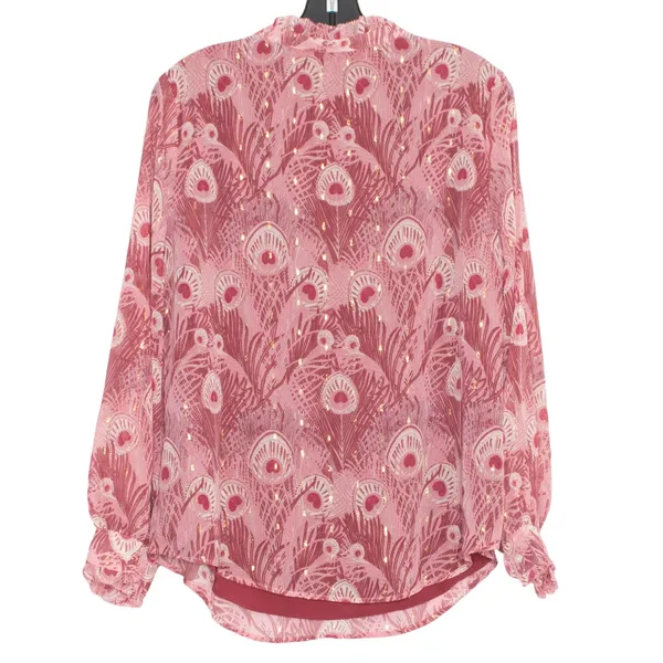 Talbots Top Boho Fairy Cottage Romantic Feminine Ethereal Classic Peacock Medium - Image 2