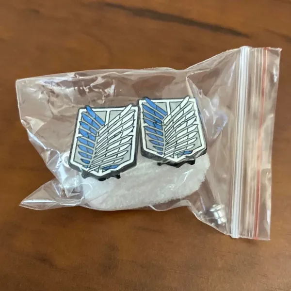 Boutique Attack On Titan Anime Unisex Stud Earrings New - Image 4