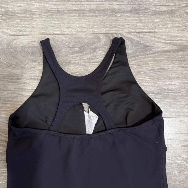 KOS USA Womens Black Supplex Lycra Racerback Activewear Tank Top Sz M‎ Zip Front - Image 7