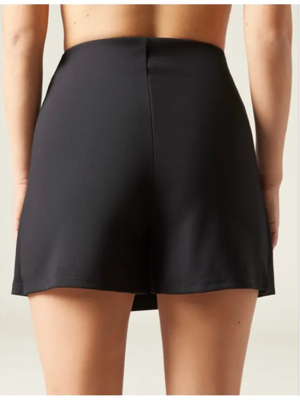 Calzedonia Punto di Milano Knit Skort Skirt Skorts Black- Size Medium - Image 3