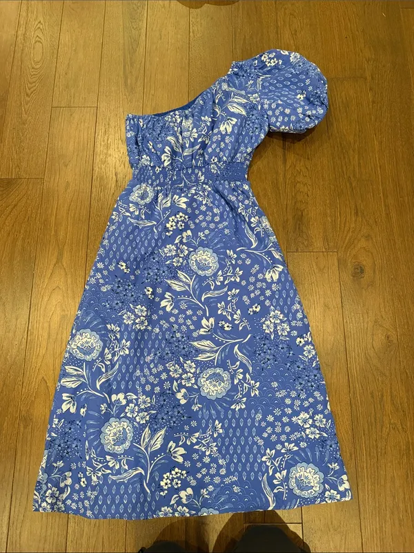Sugarlips Amaya Mixed Print Bridgette One Shoulder Midi Dress Size XS - C11-725 - Image 8