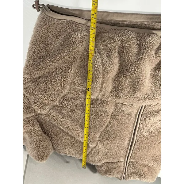 Aeropostale Fuzzy Fleece Half Zip Pullover Jacket Tan Size‎ M - Image 7