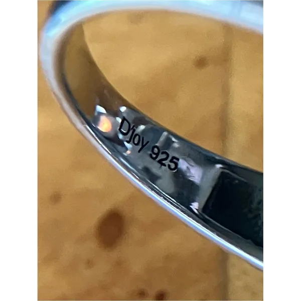 White Buffalo Turquoise Sterling Silver Ring Size 8 Black - Image 5