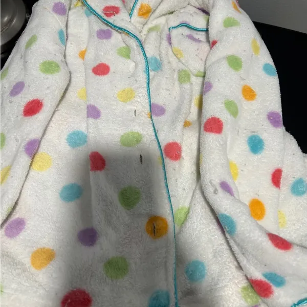 Colorful Polka Dot ladies Pajamas White - Image 4