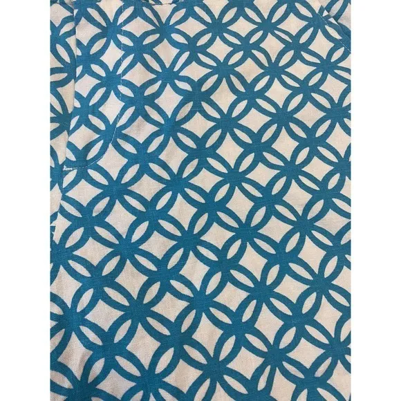 Market & Spruce women’s linen Blend‎ Size 6 Shorts Teal White - Image 3