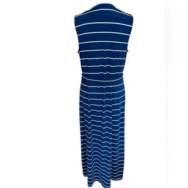 ✨TALBOTS  BUTTON-FRONT STRIPE JERSEY MAXI SZ LARGE DRESS✨ - Image 5
