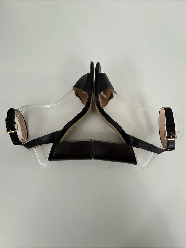 Coach Maddi Black Leather Block Heel Sandals Size 7.5 - Image 4