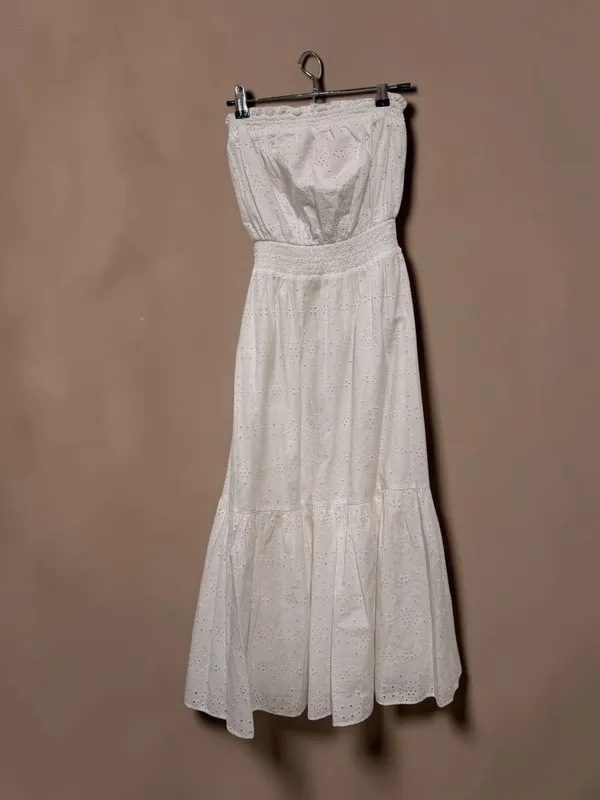 White Lilly Pulitzer Dress XS Nikole Strapless - Image 3