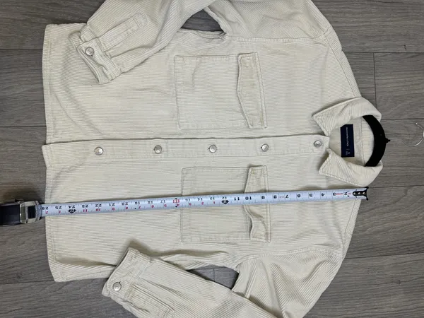 Abercrombie & Fitch Cream Corduroy Shirt Jacket | Men’s Size S - Image 10