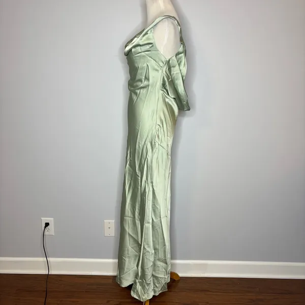 SHEIN - Green Cowl Neck Dress With Open Back - Image 2