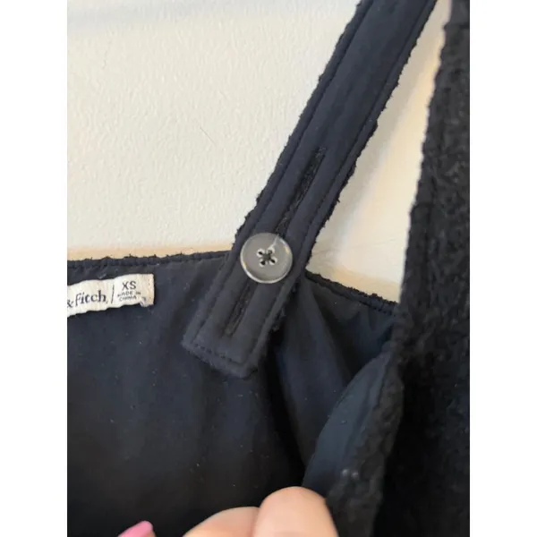 Abercrombie & Fitch Black Tweed Textured Cropped Tank Top Sweetheart Neckline XS - Image 6