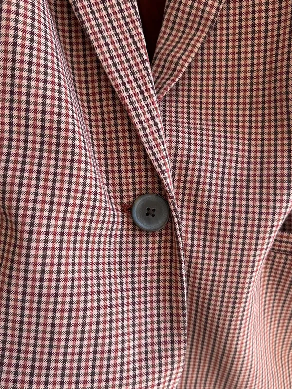 a new day Women’s Oversized Fall Blazer, Brown Plaid, Size XXL - Image 8