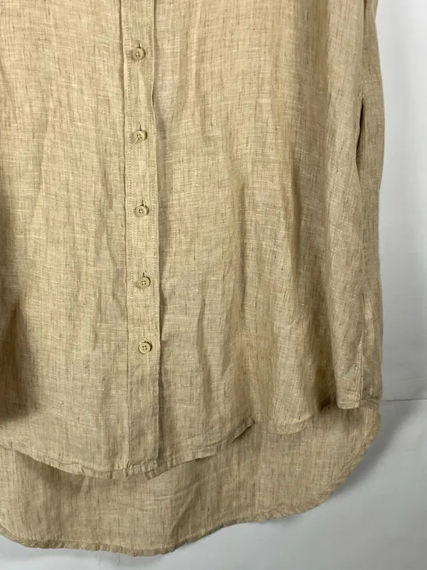 Onia Sleeveless Button-Front Swim Coverup in Beige - Image 9