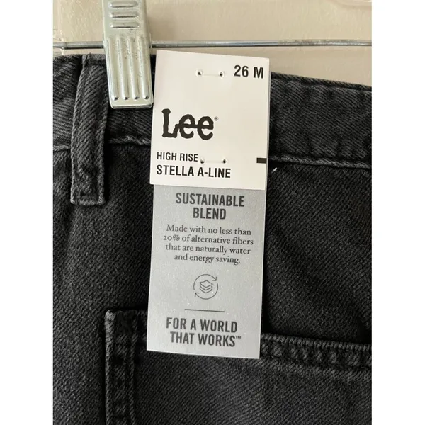 Lee Sz 26 Lyocell Blend Heritage Wide Leg Baggy Denim Pants Jeans High Rise‎ - Image 3
