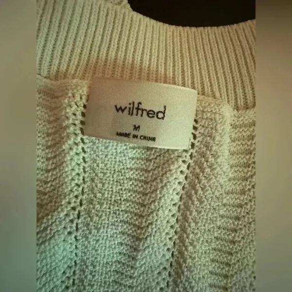 Aritzia Wilfred Knit Halter Tank – Ivory, Size Medium - Image 5