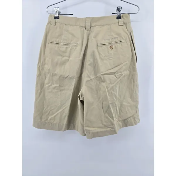 Ralph Lauren Polo Golf Shorts Womens 10 Khaki Tan Pleated Cotton‎ Chino Bermuda - Image 2