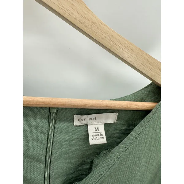 Cato Womens Sage Green Dress Size M Belted Boho 3/4 Sleeve Church Weekend‎ - Image 6