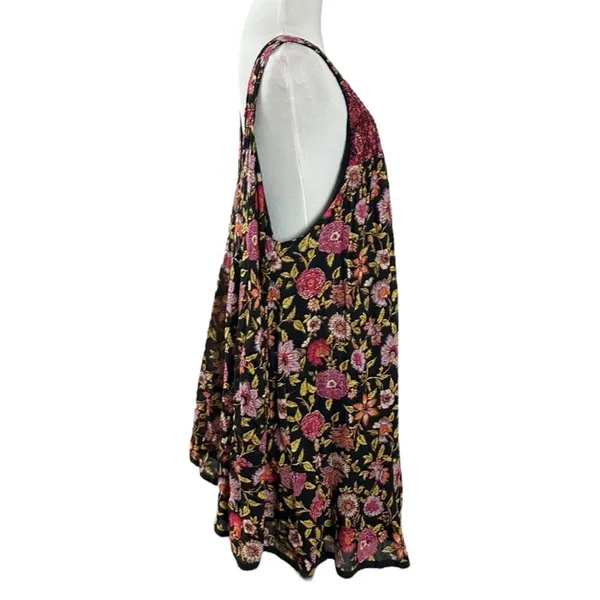 Free People Bohemian Dainty Retro 70s Floral Swing Dress Size Large Flowy - Image 6